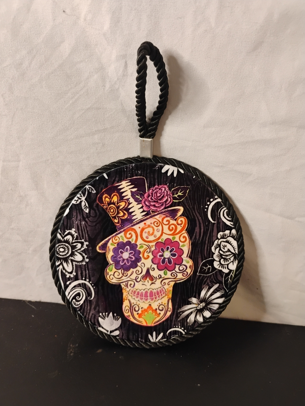 Sugar Skull Trivet/Hot Plate Wall hanging